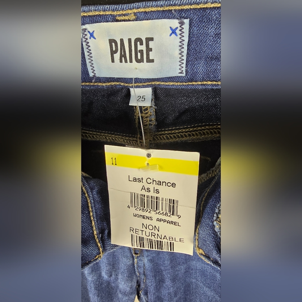 Paige Skyline Ankle Skinny Jeans In Howard Size 25 = 0 NWT - Picture 7 of 11